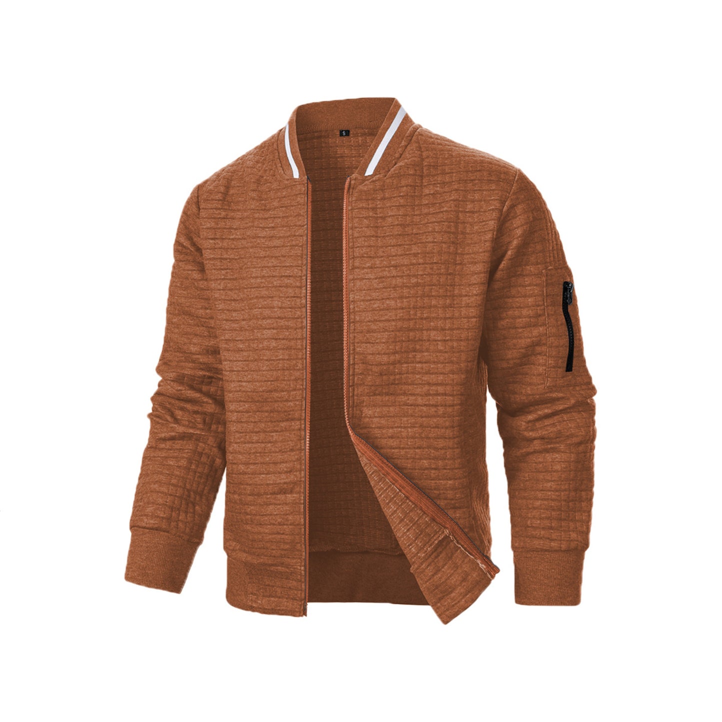 Men's Textured Zip-Up Jacket