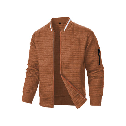 Men's Textured Zip-Up Jacket