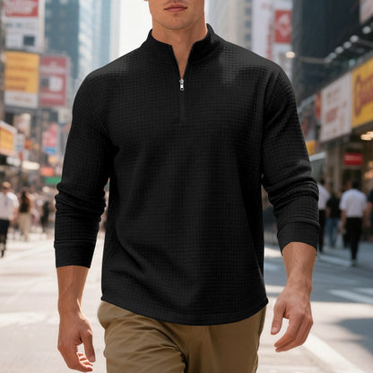 Men's Textured Quarter-Zip Pullover