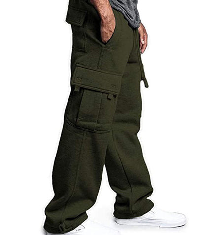 Men's Relaxed Fit Multi-Pocket Cargo Jogger Pants
