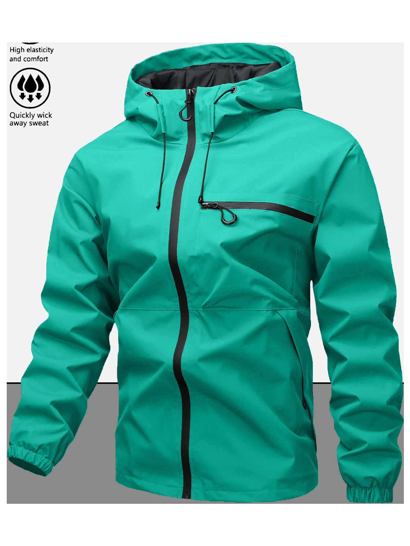 Men's Lightweight Water-Resistant Hooded Jacket
