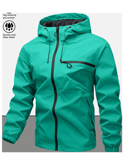 Men's Lightweight Water-Resistant Hooded Jacket
