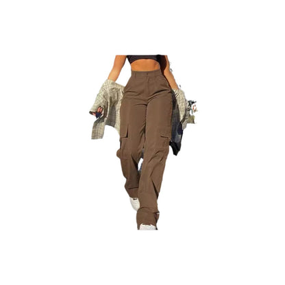 Women's High-Waisted Multi-Pocket Cargo Pants