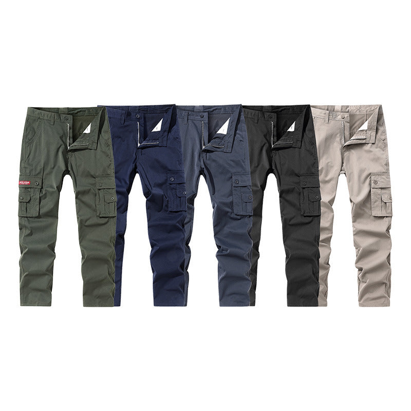Men's Multi-Pocket Straight-Leg Cargo Pants
