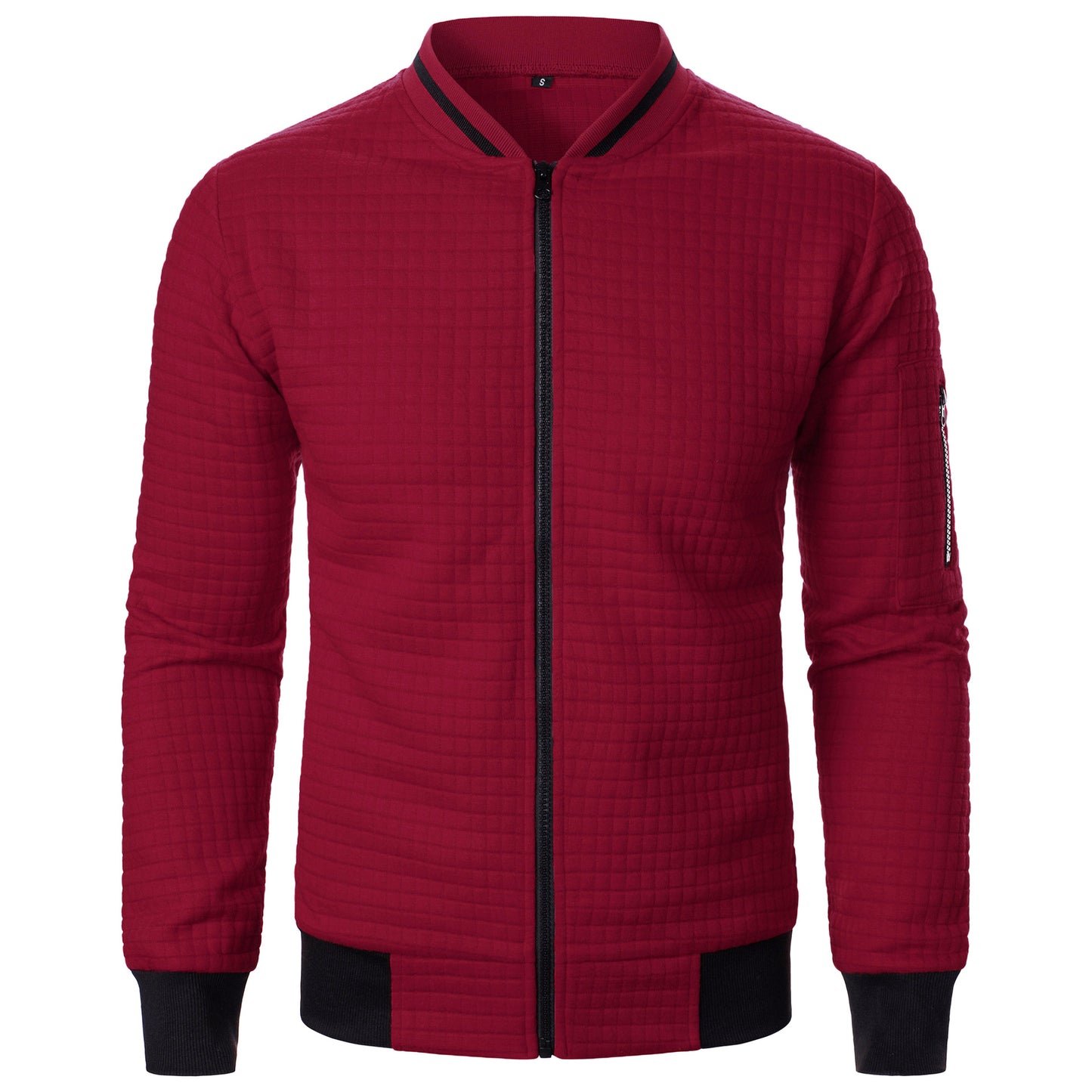 Men's Textured Zip-Up Jacket