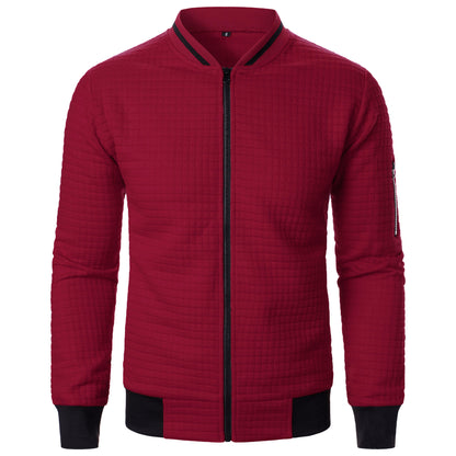 Men's Textured Zip-Up Jacket