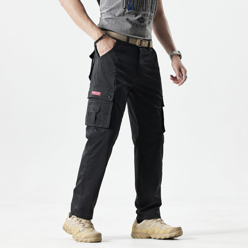 Men's Multi-Pocket Straight-Leg Cargo Pants