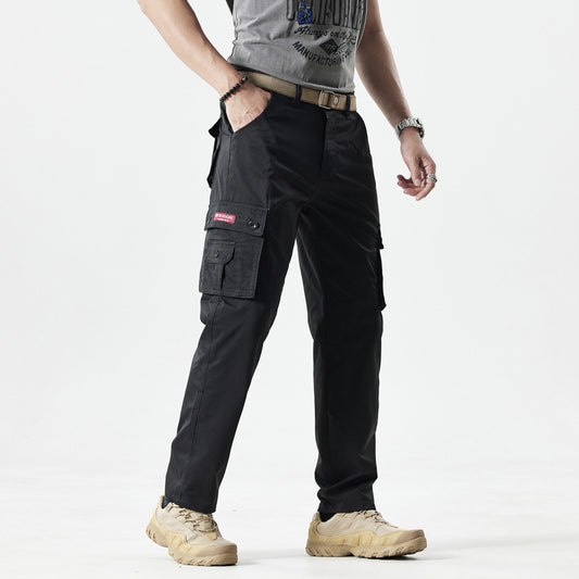 Men's Multi-Pocket Straight-Leg Cargo Pants