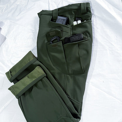 Men's IX7 Fleece-Lined Tactical Pants — Winter Warm Military-Style Work Cargo Pants
