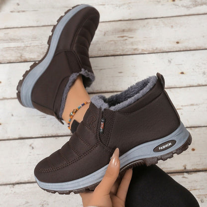 Unisex Warm Sheepskin-Lined Boots , Easy To Wear, Comfortable When Walking