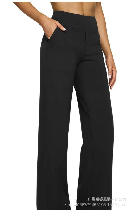 Women's High-Waisted Bootcut Knit Pants