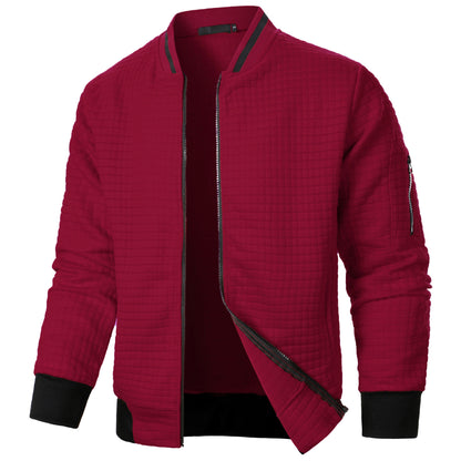 Men's Textured Zip-Up Jacket