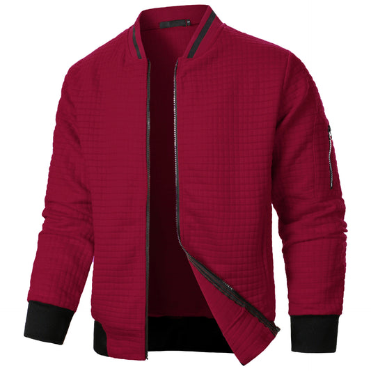 Men's Textured Zip-Up Jacket