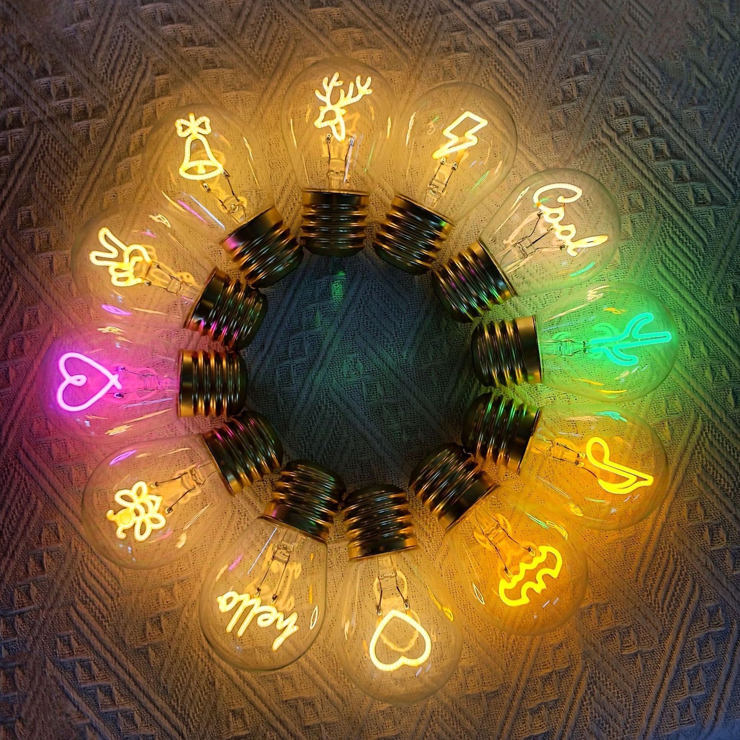 Rechargeable Rainbow LED Bulb Lamp with USB Charging