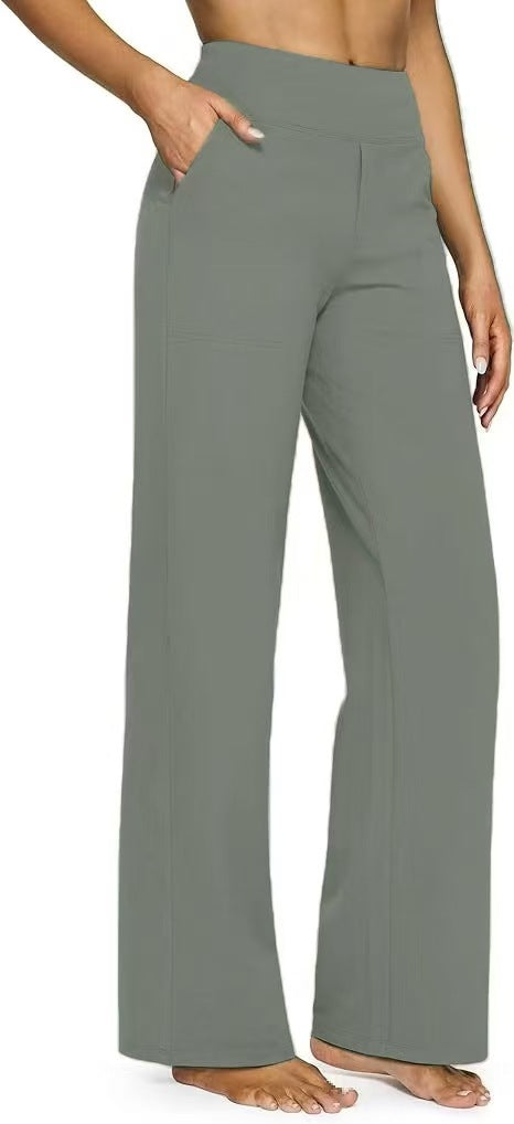 Women's High-Waisted Bootcut Knit Pants