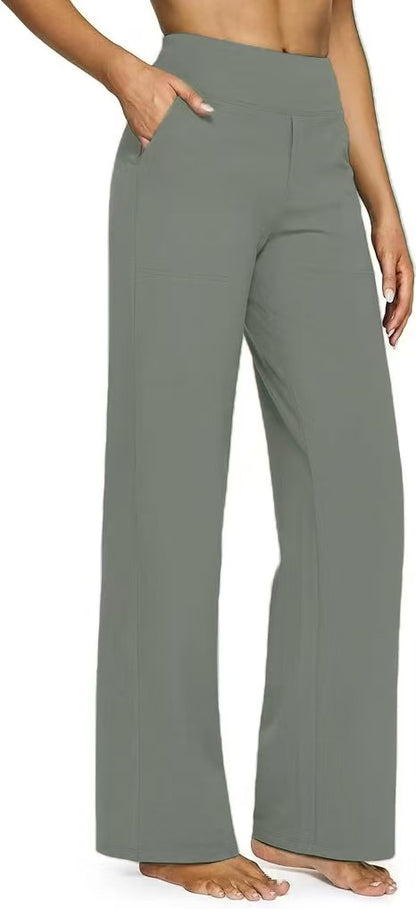 Women's High-Waisted Bootcut Knit Pants