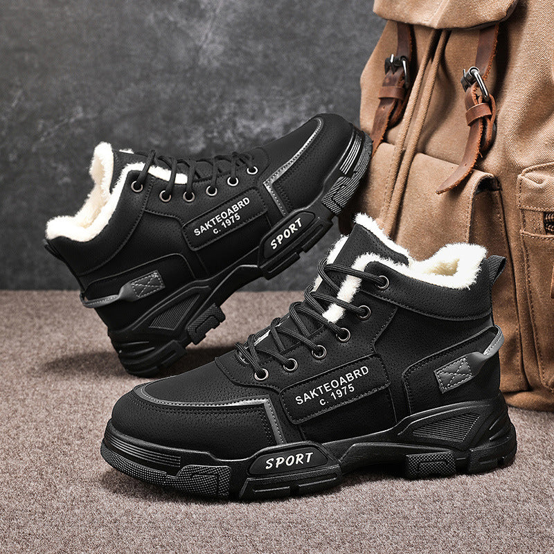 Men’s Fleece-Lined Lace-Up Winter Boots