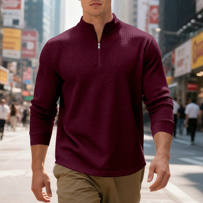 Men's Textured Quarter-Zip Pullover