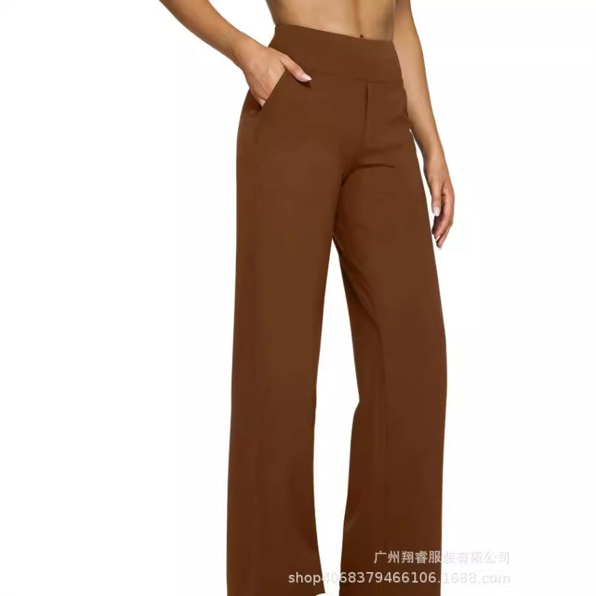 Women's High-Waisted Bootcut Knit Pants
