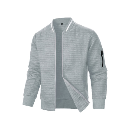 Men's Textured Zip-Up Jacket