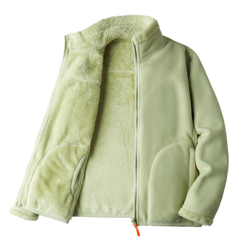 Unisex Double-Layer Fleece Full-Zip Jacket