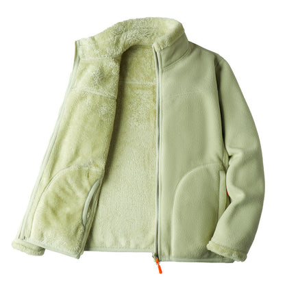 Unisex Double-Layer Fleece Full-Zip Jacket