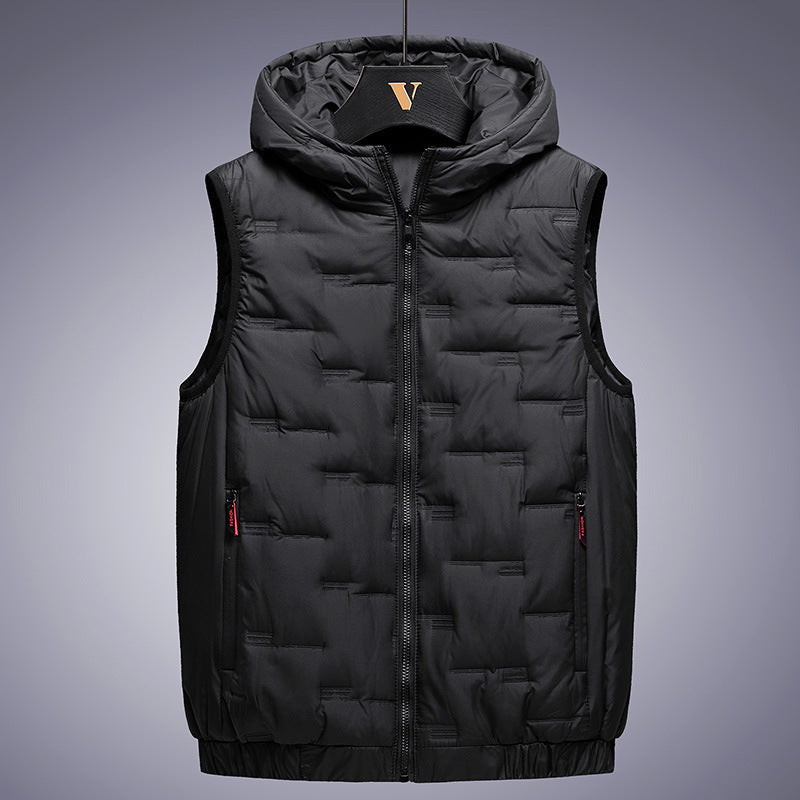 Men's Stand-Collar Quilted Puffer Vest