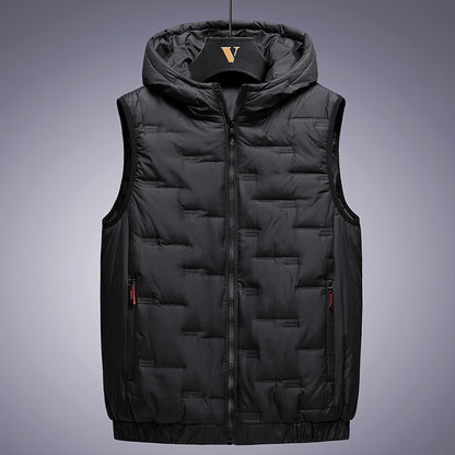 Men's Stand-Collar Quilted Puffer Vest