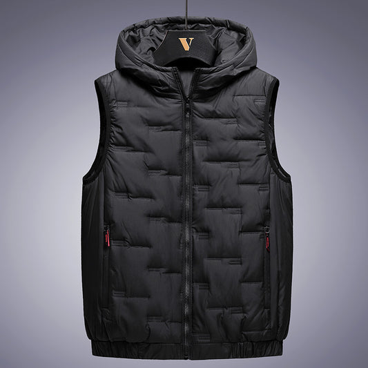 Men's Stand-Collar Quilted Puffer Vest
