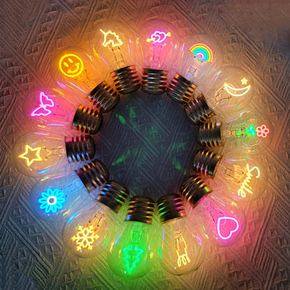 Rechargeable Rainbow LED Bulb Lamp with USB Charging