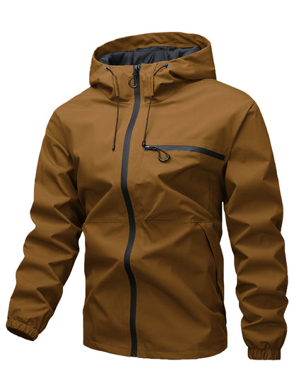 Men's Lightweight Water-Resistant Hooded Jacket