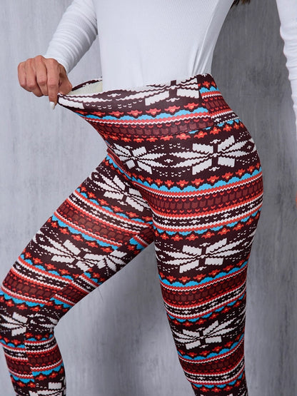 Women's Fleece-Lined Warm Leggings, High Waist Skinny Winter Pants
