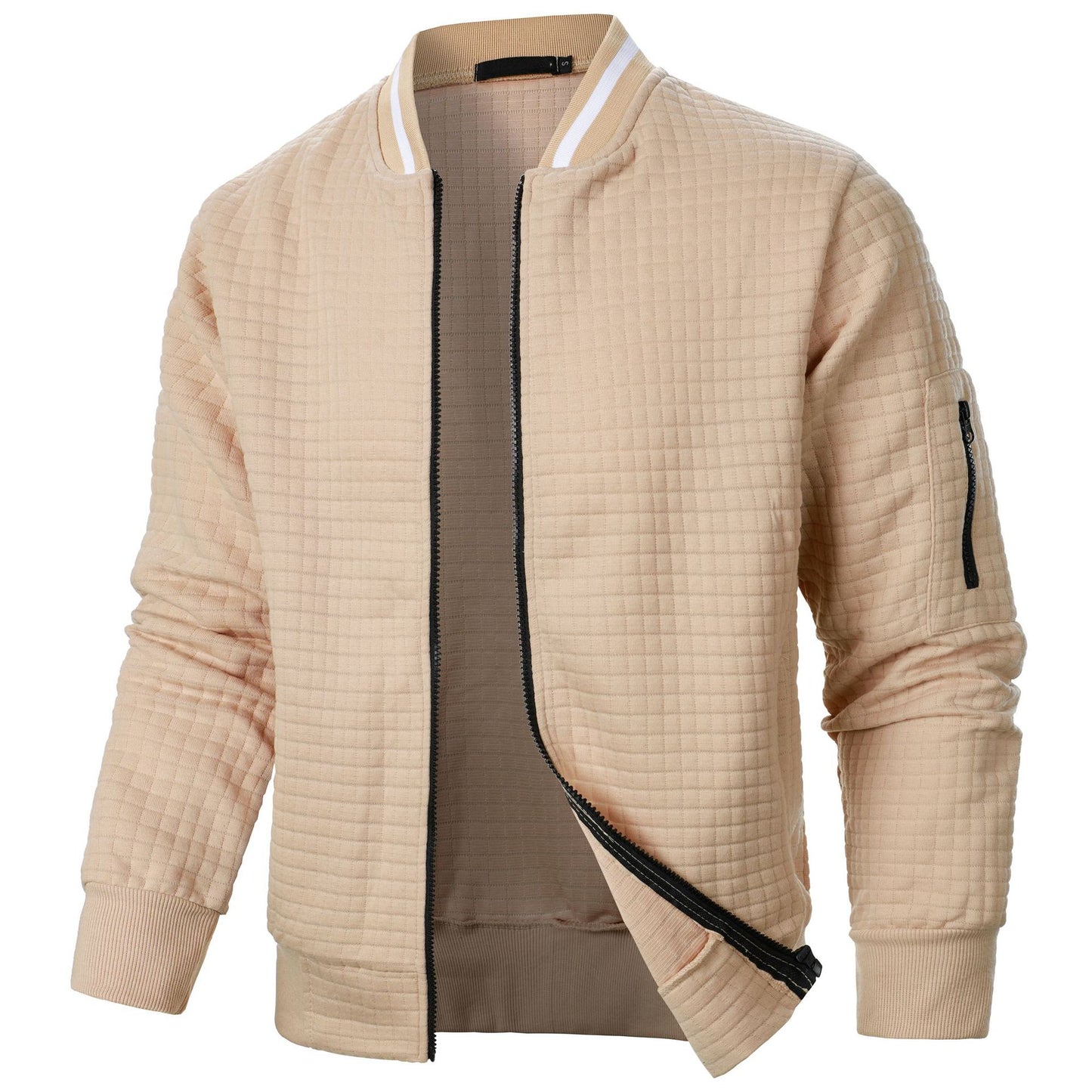 Men's Textured Zip-Up Jacket