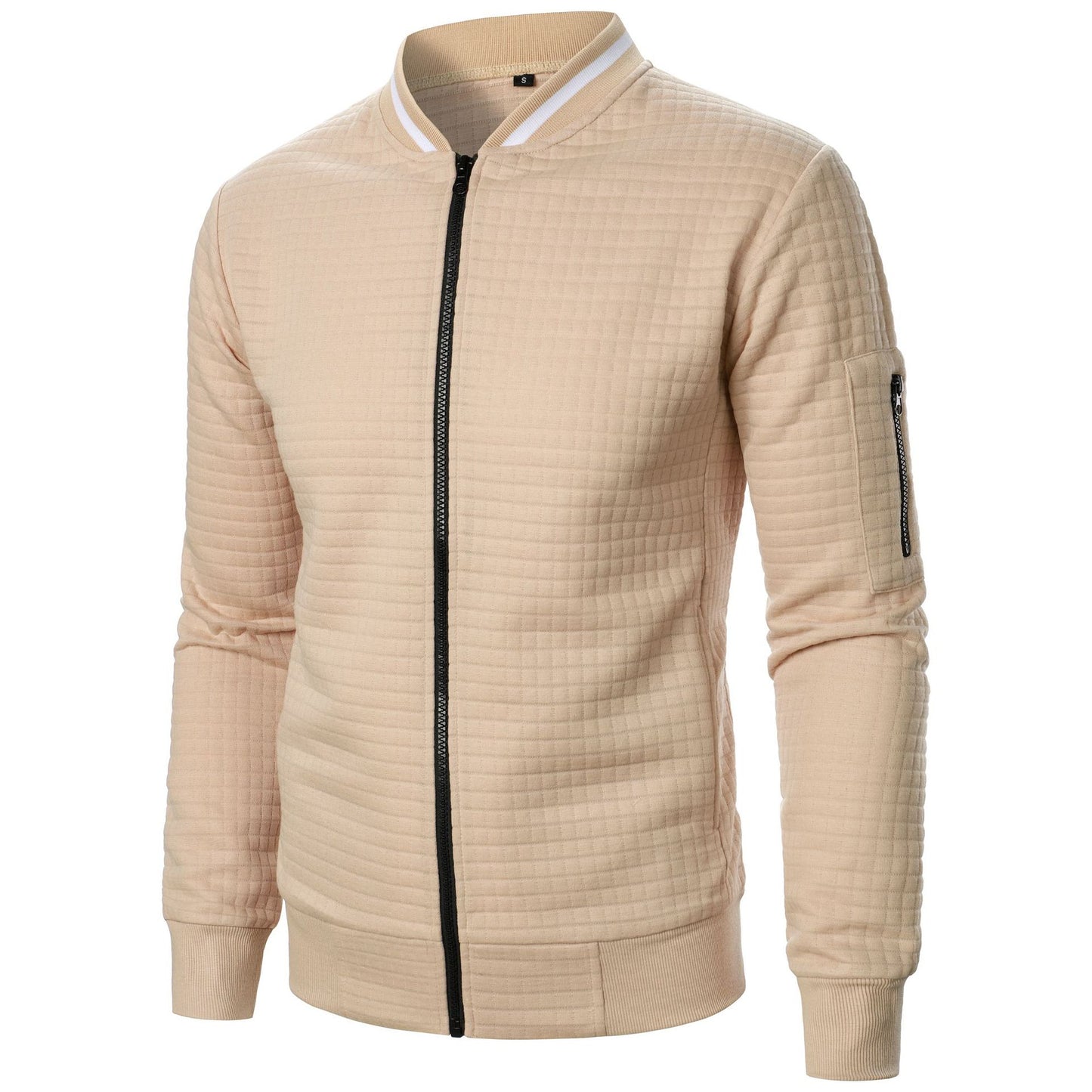 Men's Textured Zip-Up Jacket