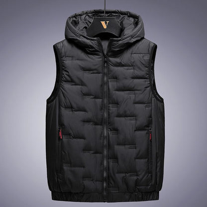 Men's Stand-Collar Quilted Puffer Vest