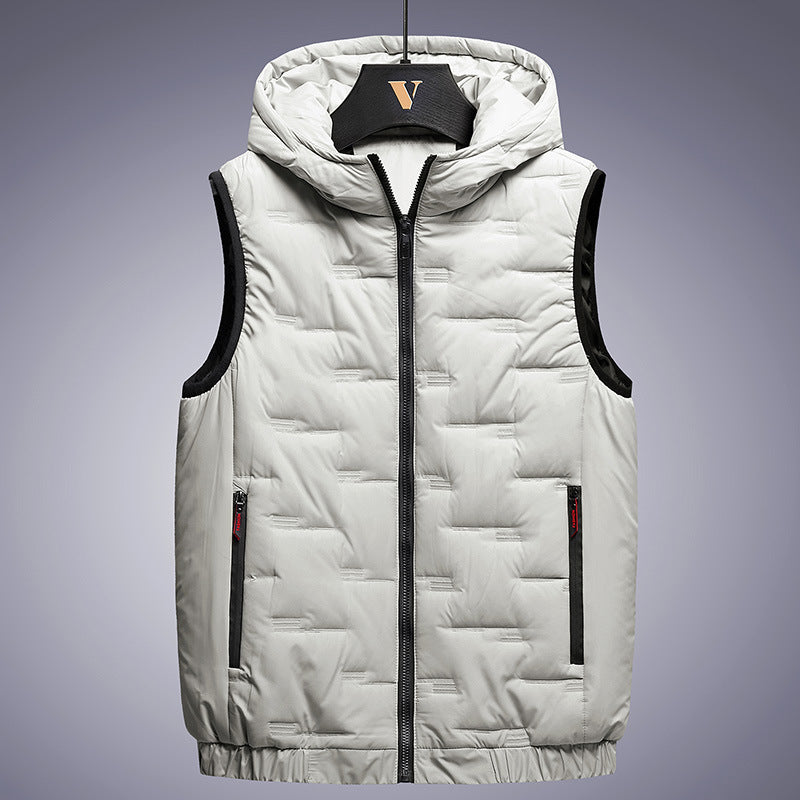 Men's Stand-Collar Quilted Puffer Vest
