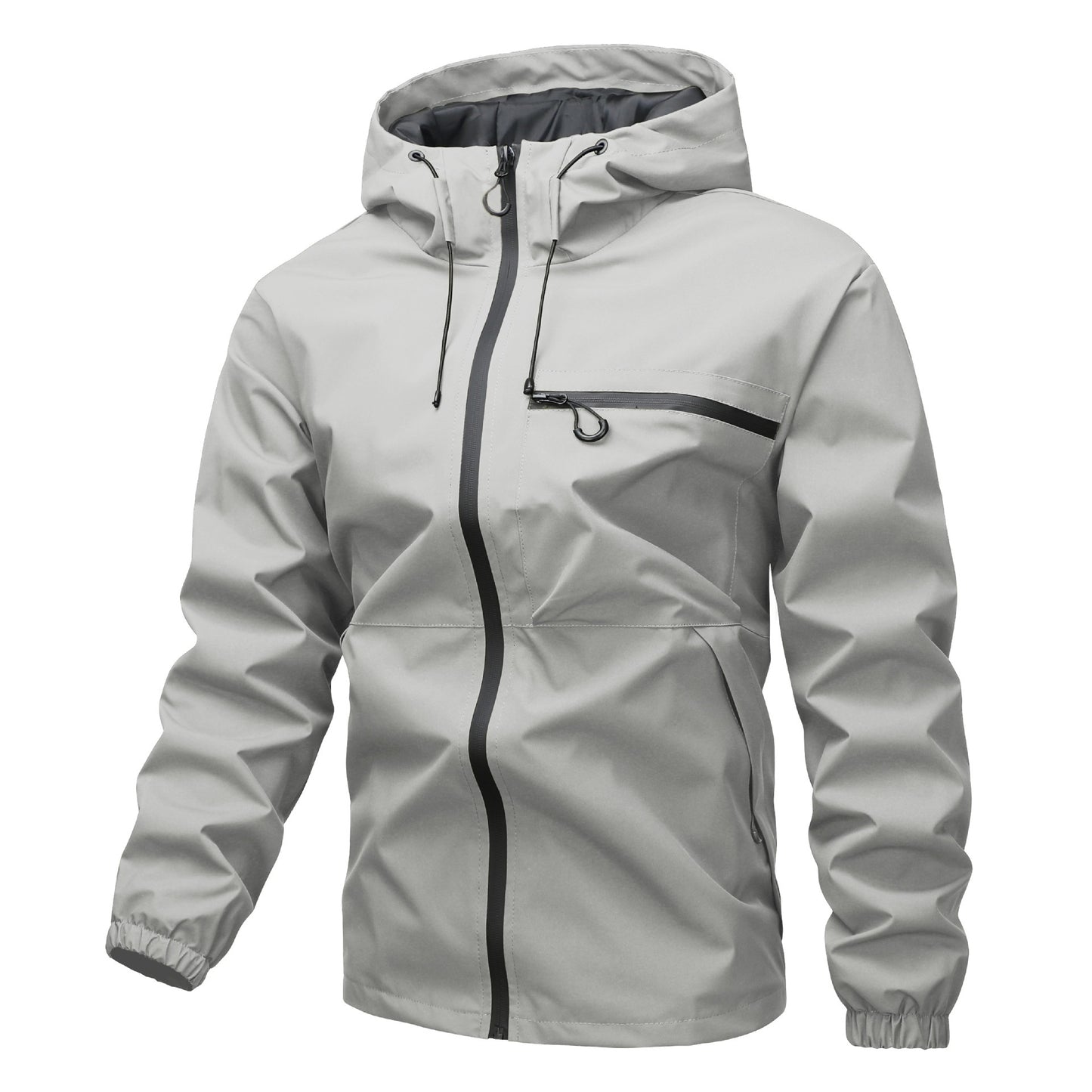 Men's Lightweight Water-Resistant Hooded Jacket