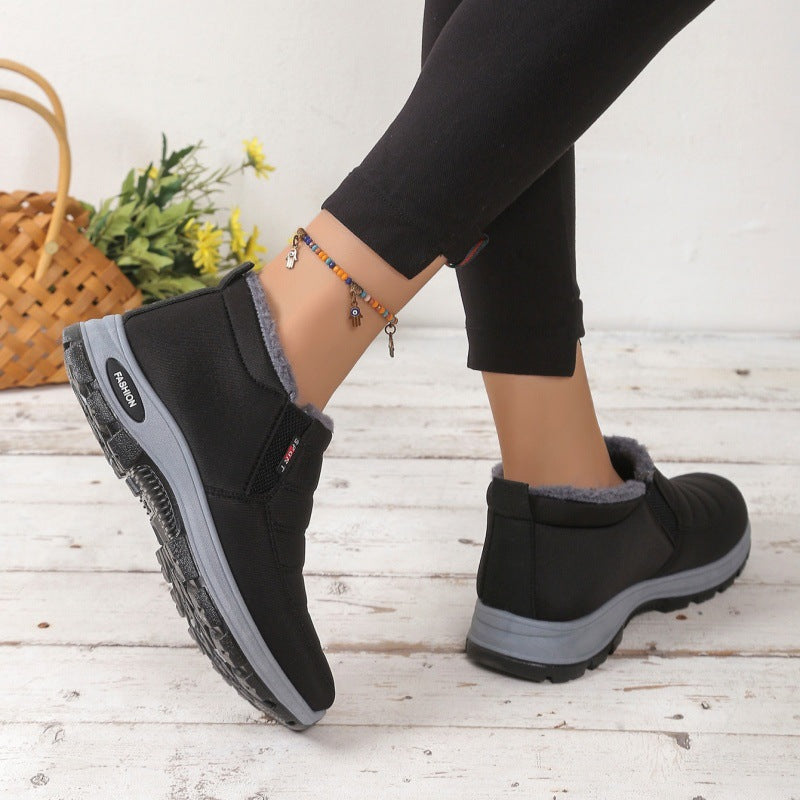 Unisex Warm Sheepskin-Lined Boots , Easy To Wear, Comfortable When Walking