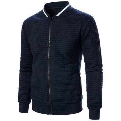Men's Textured Zip-Up Jacket