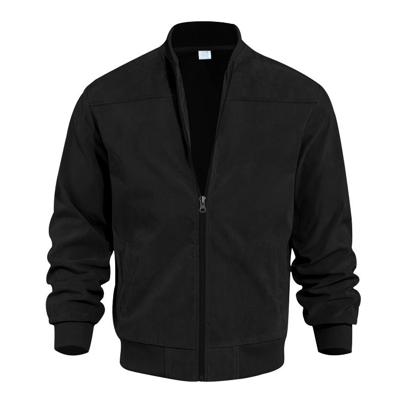 Men's Premium Suede-Touch Bomber Jacket