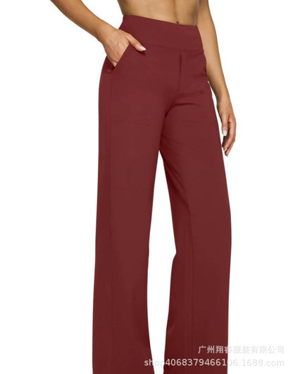 Women's High-Waisted Bootcut Knit Pants