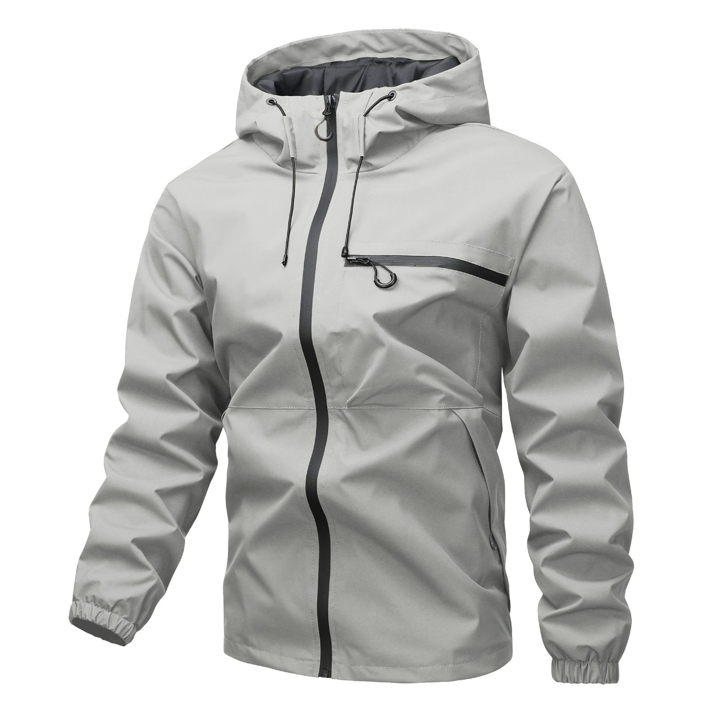 Men's Lightweight Water-Resistant Hooded Jacket