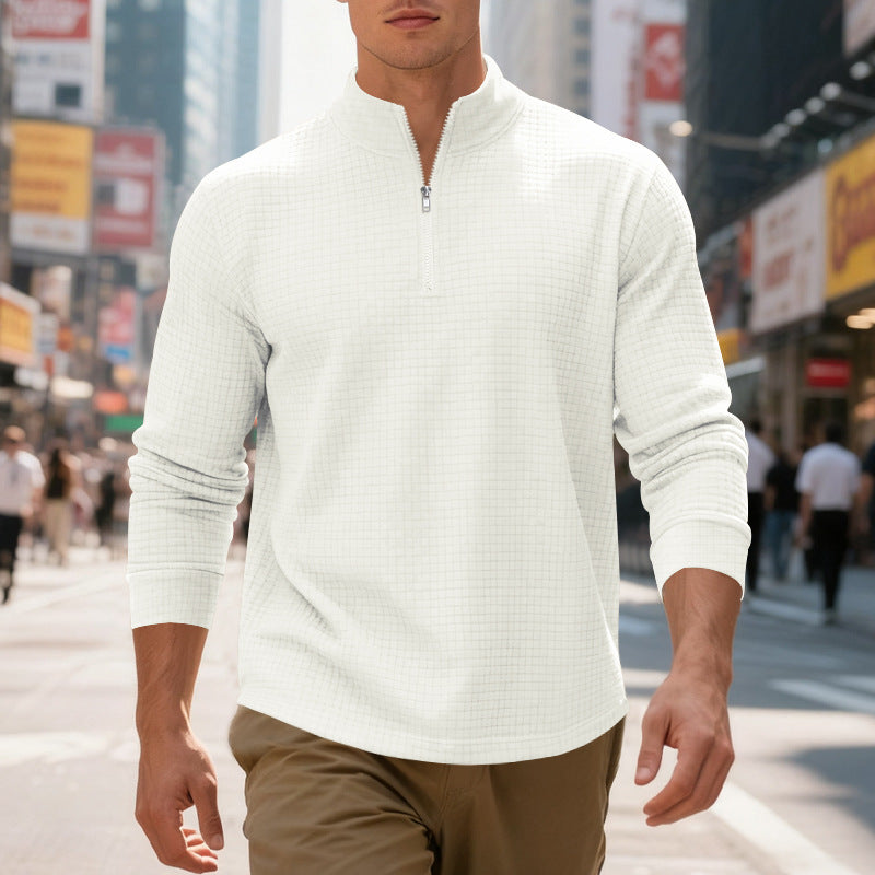Men's Textured Quarter-Zip Pullover