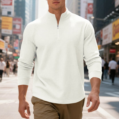 Men's Textured Quarter-Zip Pullover