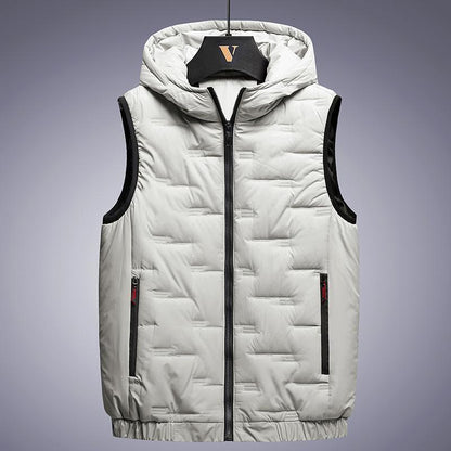 Men's Stand-Collar Quilted Puffer Vest
