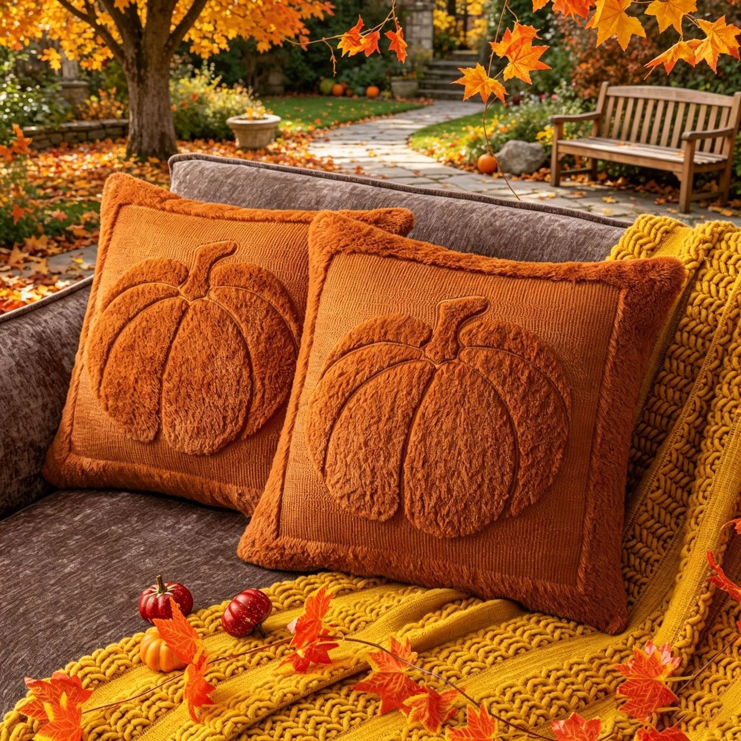 Fall Pumpkin Decorative Pillow Cover