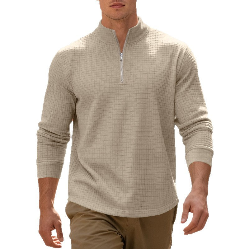 Men's Textured Quarter-Zip Pullover