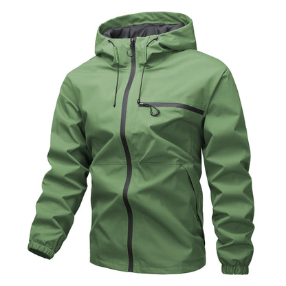 Men's Lightweight Water-Resistant Hooded Jacket