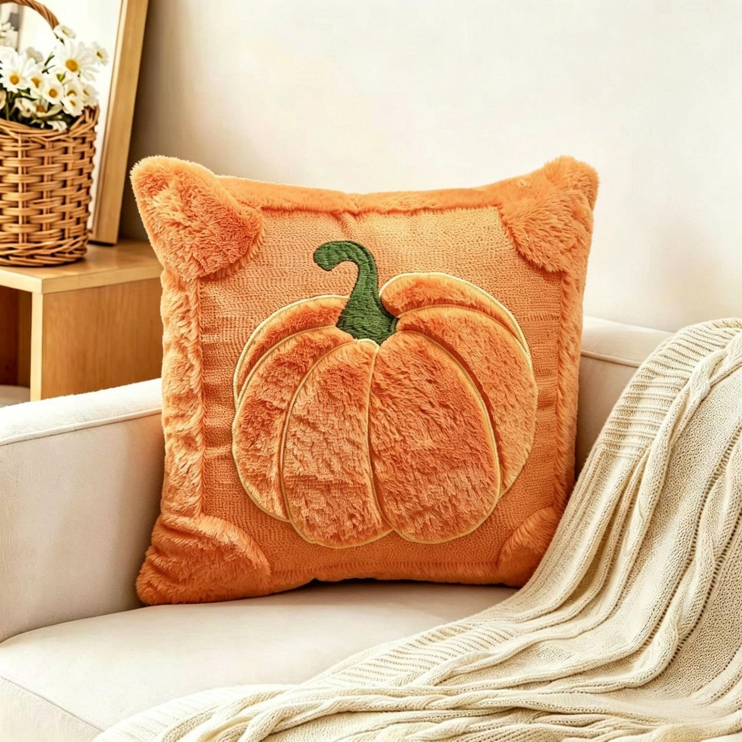 Fall Pumpkin Decorative Pillow Cover