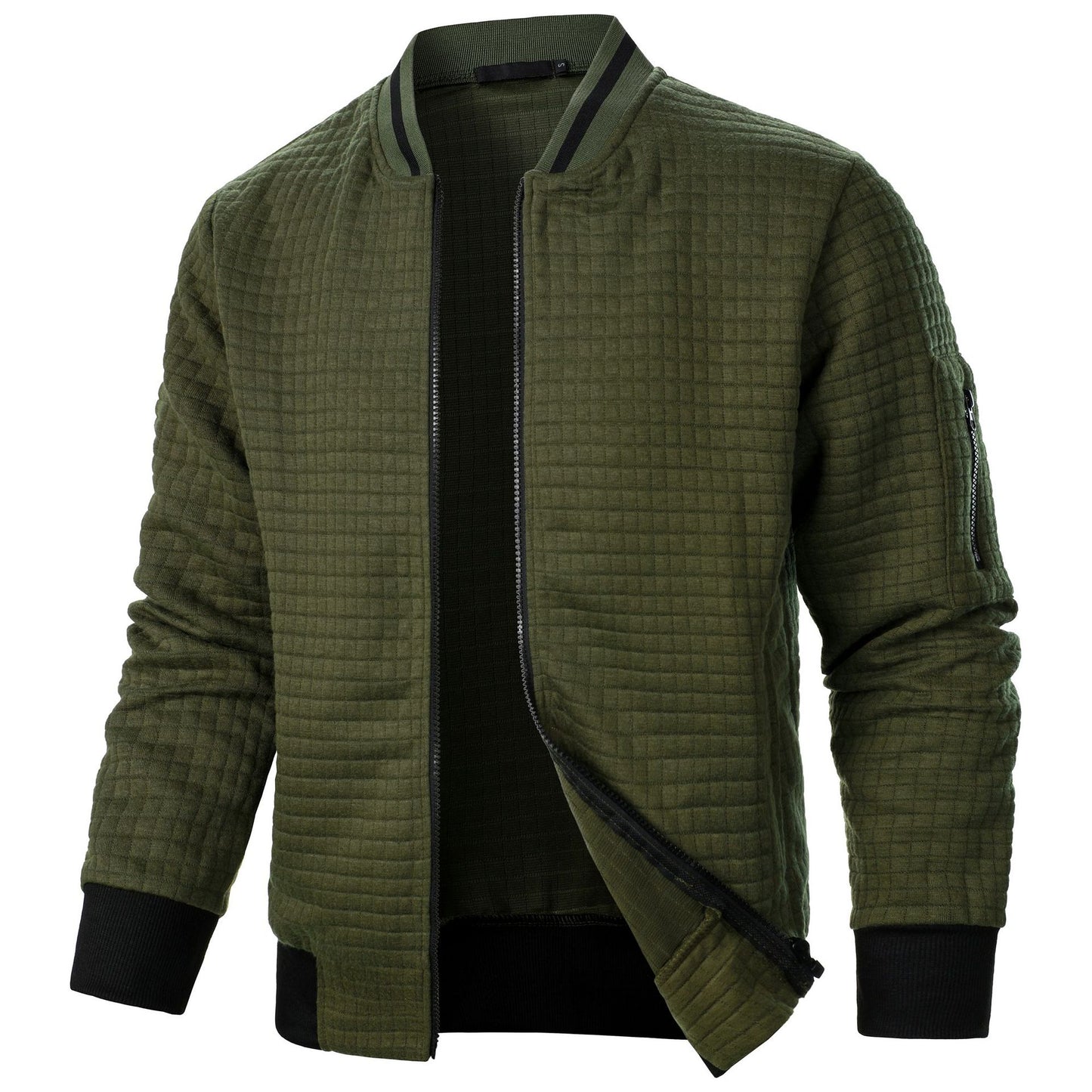 Men's Textured Zip-Up Jacket